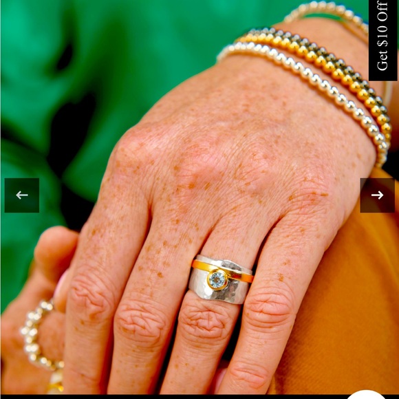 Sensational Ring, Two-Tone new, please message size after purchase. - Picture 5 of 7